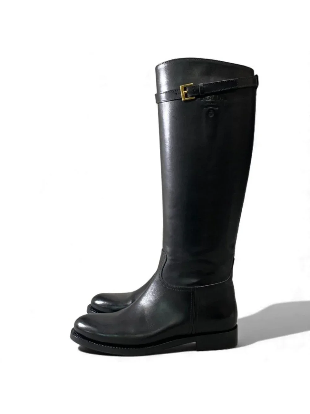 Prada Buckle Boot Black
